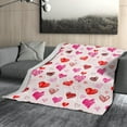 thumbnail image 2 of Valentines Heart Blanket Soft Flannel Lightweight Red Pink Valentine Hearts Throw Blanket Cozy Warm Blankets All Seasons Living Room Decor for Kids Adults Use On Couch Bed Sofa Office 40x50 inch, 2 of 6