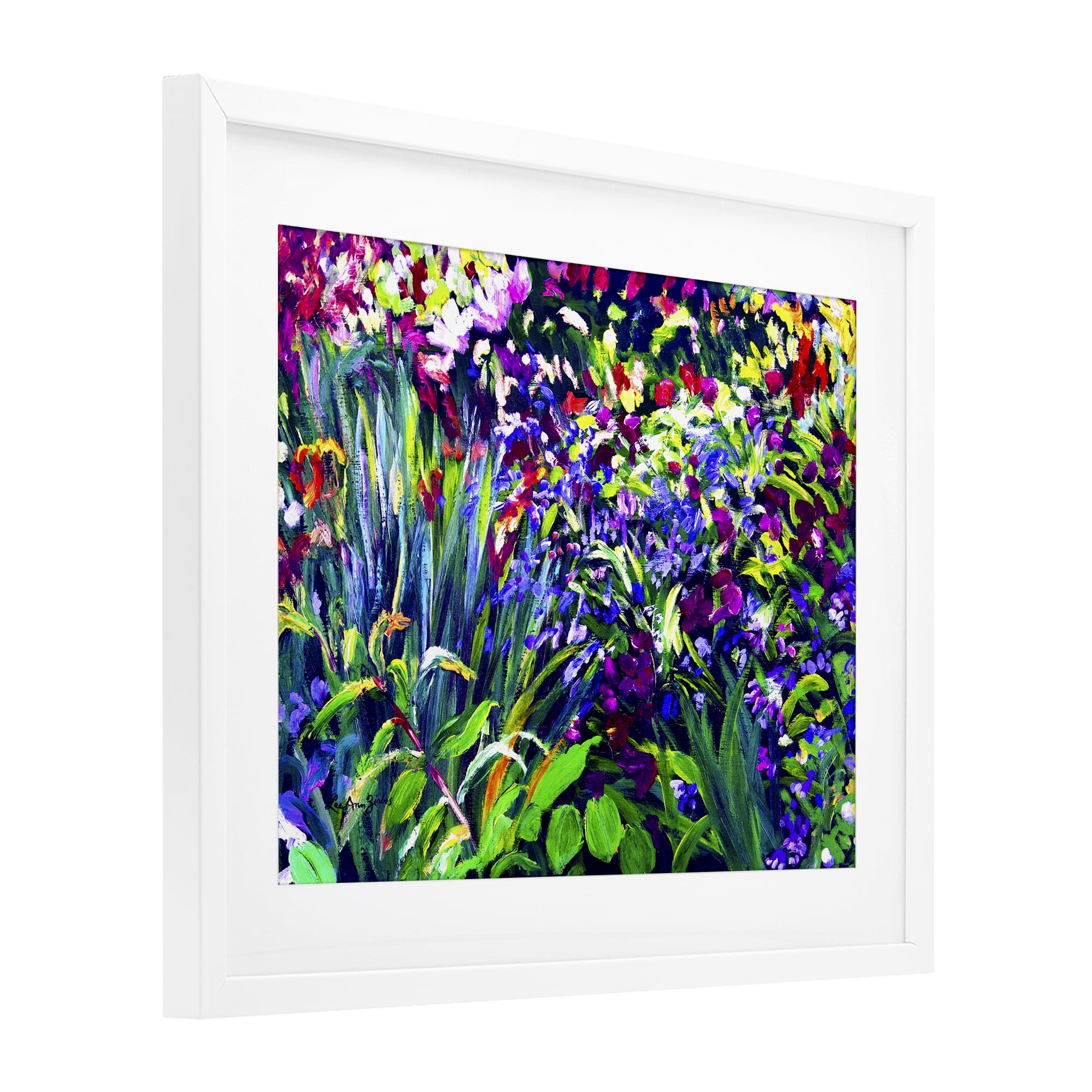 Stupell Industries Vibrant Confetti Garden White Framed Print Under Glass, design by Lee Ann Zirbes