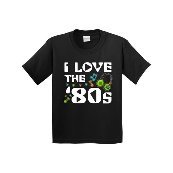 Inktastic I Love the '80s-musical Notes Youth T-Shirt