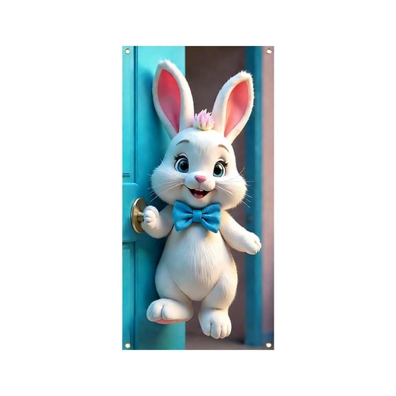 Easter Independence Day Door Cover Seasonal Door Banner Hanging Backdrop Front Door Decoration for Indoor Outdoor Porch Decor