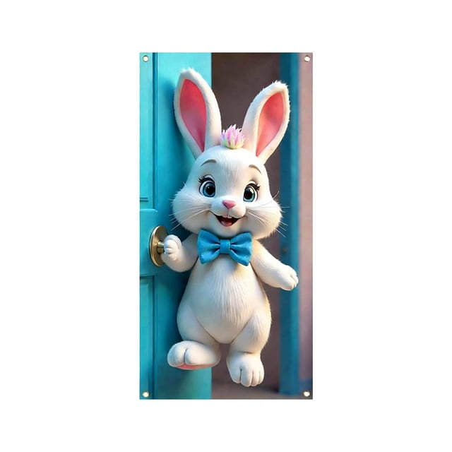 Yhmxh Cortina decorativa con diseño de huevo para colgar en la puerta de Pascua