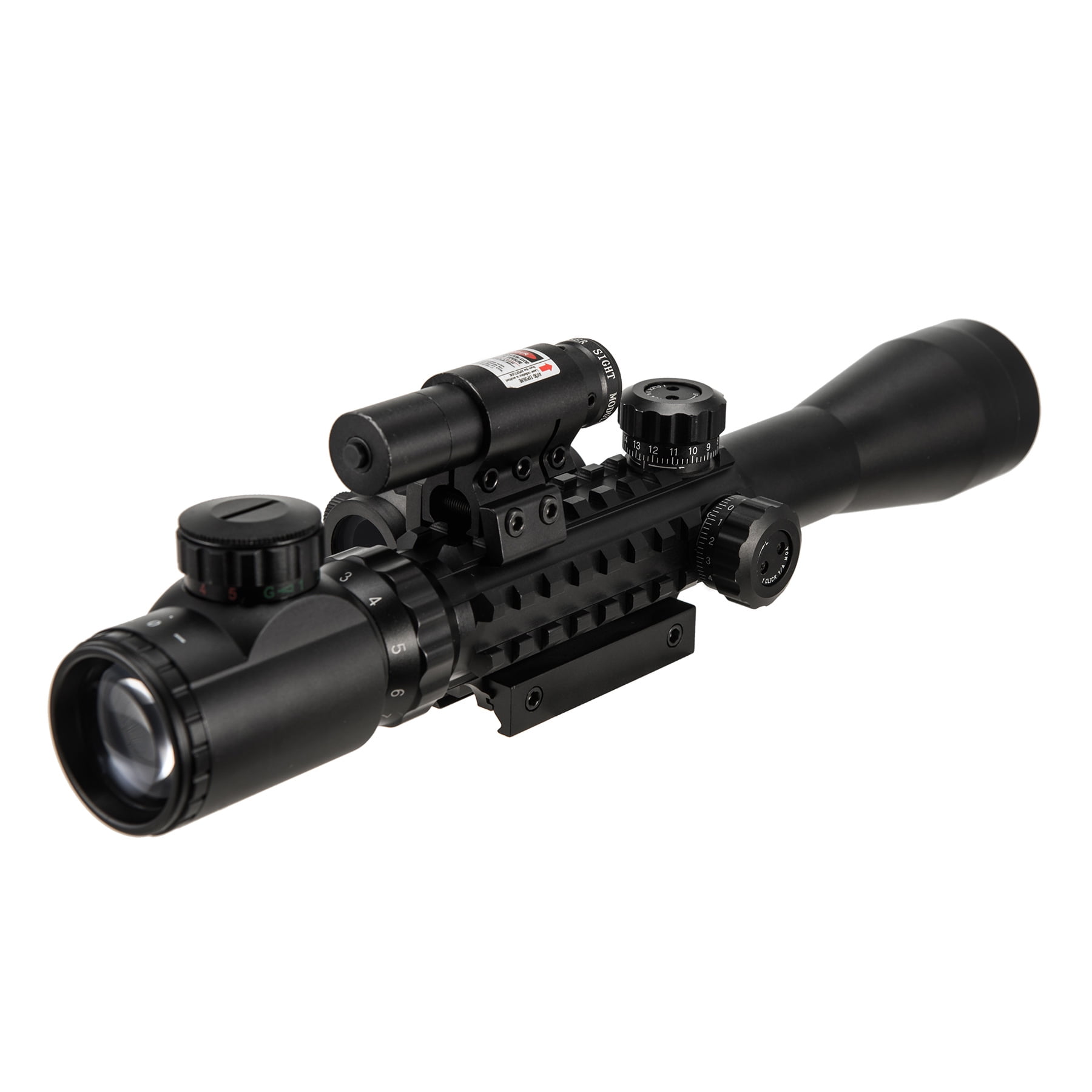 Pinty 3 9x40eg Rangefinder Mil Dot Reticle Riflescope Laser Sight And Red Dot Sight Walmart Com Walmart Com