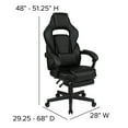 thumbnail image 6 of Flash Furniture X40 Gaming Chair Racing Ergonomic Computer Chair with Fully Reclining Back/Arms, Slide-Out Footrest, Massaging Lumbar - Black, 6 of 14
