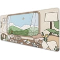 thumbnail image 2 of Girl and Rabbit Desktop Mouse Pad Large,Desk Pad,Cartoon Cute Mouse Pad for Desk,Desk Mat for Desktop,Keyboard and Mouse Pad,Gaming Mouse Pad Mousepad for Computer Office Home Work(31.5x11.8 in), 2 of 6
