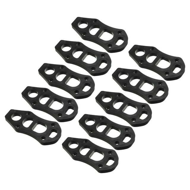 Unique Bargains 3/8'(10mm) Skateboard Riser Pads, 10Pcs Plastic Skateboard Angle Wedge Shock Pads, Black