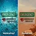 thumbnail image 5 of (2 Pack) Drug Kit With Symbol OSHA Emergency Sign 7 Inch X 5 Inch Vinyl Label Decal Sticker Weather Resistant, UV Protected for Workplace, Business, and Construction Site, Made in the, 5 of 7