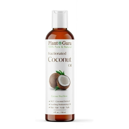 Fractionated Coconut Oil 4 oz. 100% Pure Natural For Skin, Hair Growth & Massage