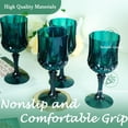 thumbnail image 4 of Copas de vino de plástico LEYIQU, 48 unidades, 17 x 7 cm, 210 ml, color verde, 4 of 6