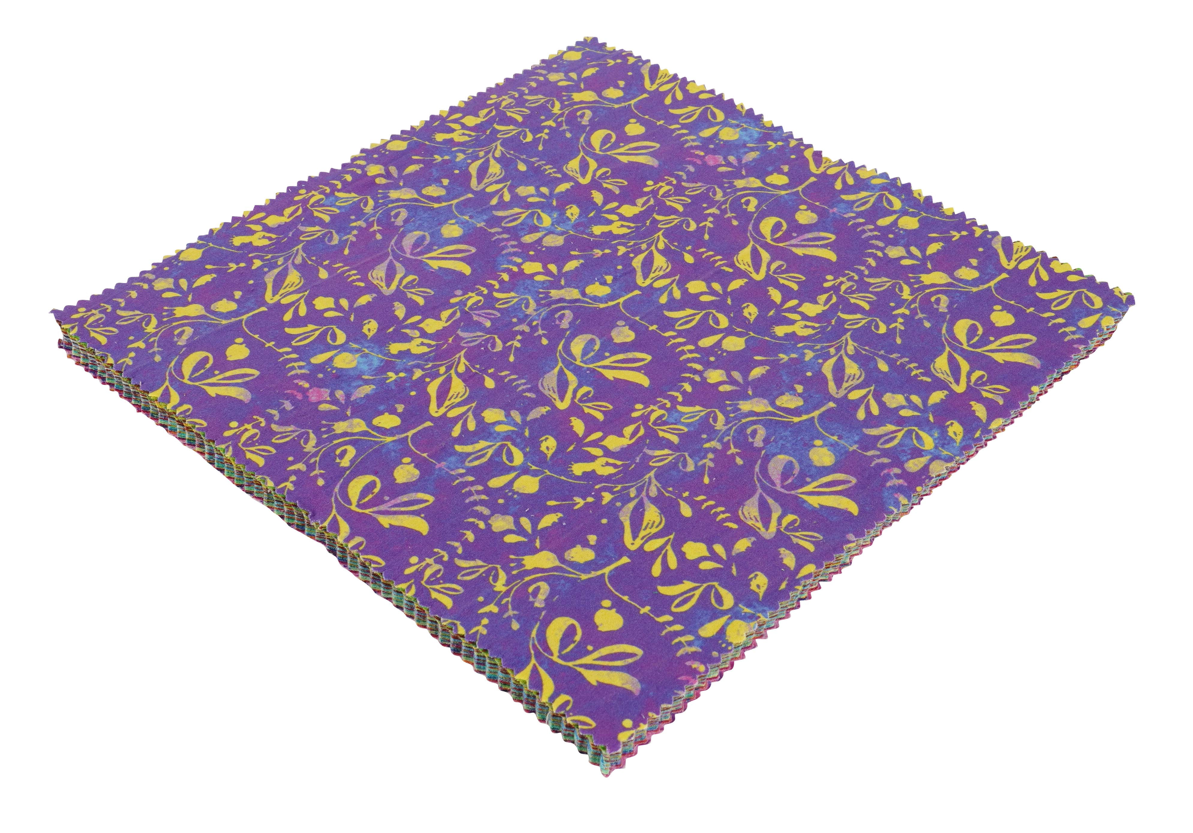 Soimoi Batik Print Precut 10-inch Cotton Fabric Quilting Squares Charm Pack DIY Patchwork Sewing Craft