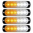 thumbnail image 1 of 4pcs 6led Emergency Warning Light Beacon Hazard Flash Caution Strobe Light Bar Surface Mount For Ca, 1 of 5