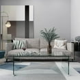 thumbnail image 3 of Glass Coffee Table Modern Clear Coffee Table for Living Room 0.47" Thick Tempered Glass Simple Center Table, 3 of 6