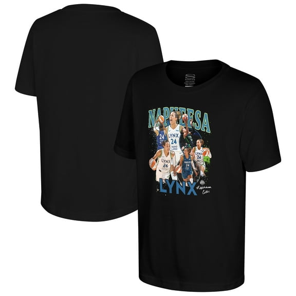 Youth Stadium Essentials Napheesa Collier Black Minnesota Lynx Crossroads T-Shirt