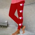 thumbnail image 2 of QATAINLAV Women's Valentines Day Leggings Heart Graphic Print Legging Pants Stretch High Waisted Tummy Control Yoga Pants Full Length Workout Tights Red XL, 2 of 7