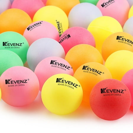 50 Counts KEVENZ 40mm Beer Ping-Pong Multipul Color Balls, Plastic Table Tennis (Best Ping Pong Balls)