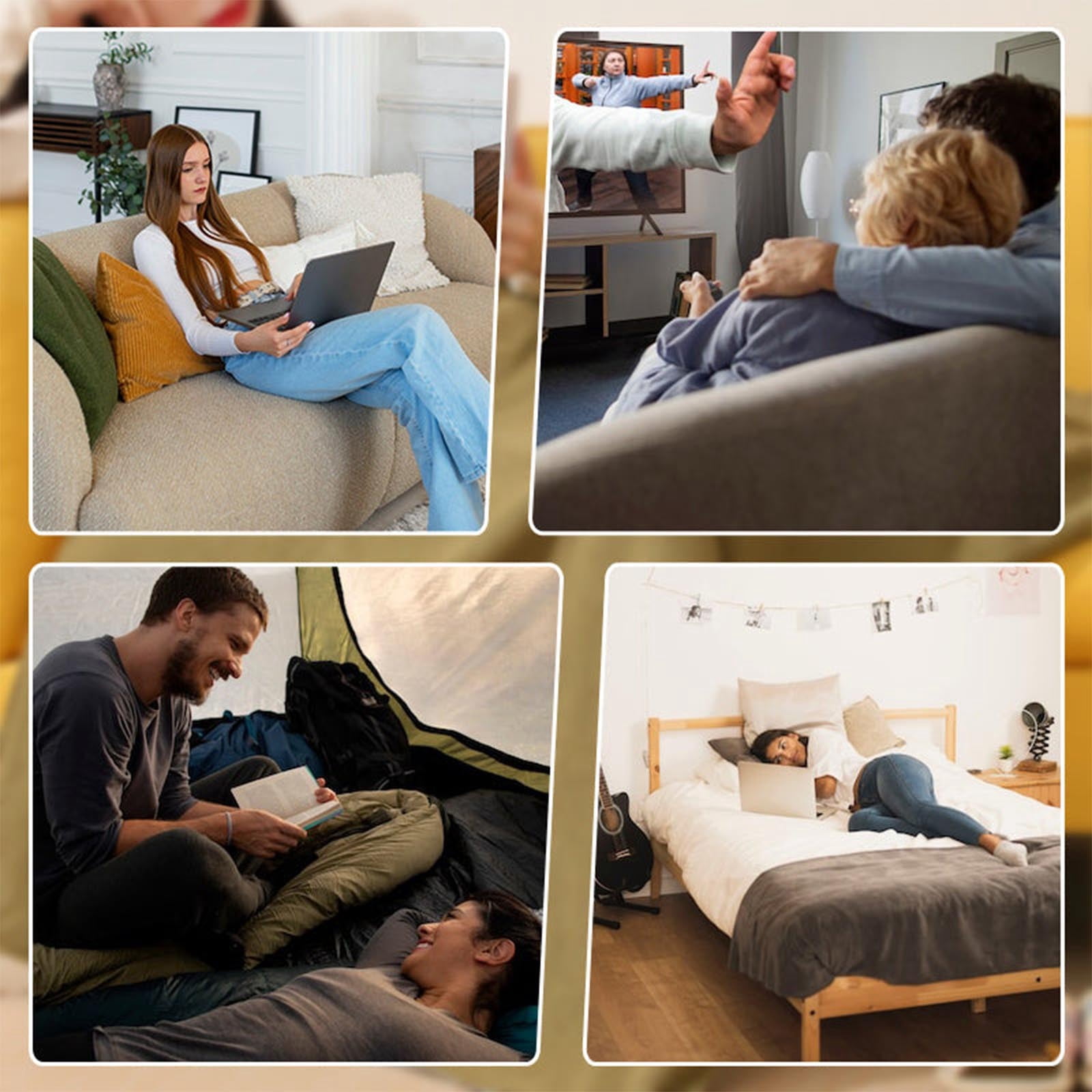 USB Heated Blanket, Wearable Electric Heating Wrap for Adults, Portable Soft Fleece Throw with Auto Shut-Off, Machine Washable Office Travel Home Use