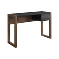 thumbnail image 5 of Walker Edison Fluted Drawer Writing Laptop Desk, 46 Inch, Black/Walnut, 5 of 5