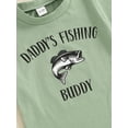 thumbnail image 4 of Suealasg Toddler Boys Clothes 6M 1T 2T 3T Short Sleeve Letter Print T-Shirt Tops and Fish Print Shorts Sets 2Pcs Baby Summer Outfits, 4 of 6