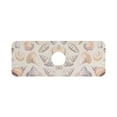 thumbnail image 7 of Yayeee Faucet Mat for Kitchen Sink 14.7" Diatomite Long Splash Guard Pad, Orange Watercolor Seashells, 7 of 7