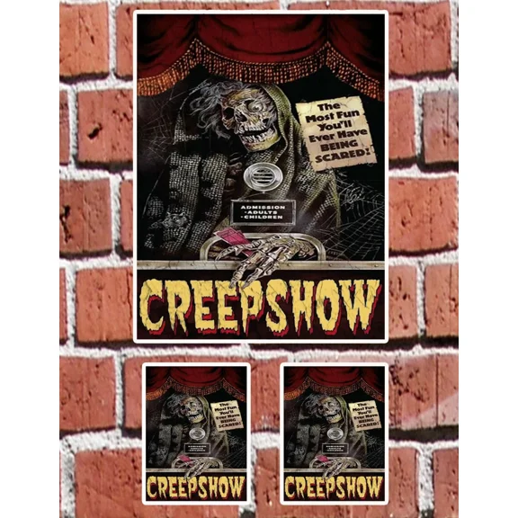 Creepshow Poster 7" And 3" Decal Stickers For Home, School, Auto, Skate, Laptop