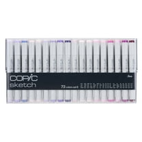 Copic Sketch Markers, Broad Point, Multicolor, 72 Count