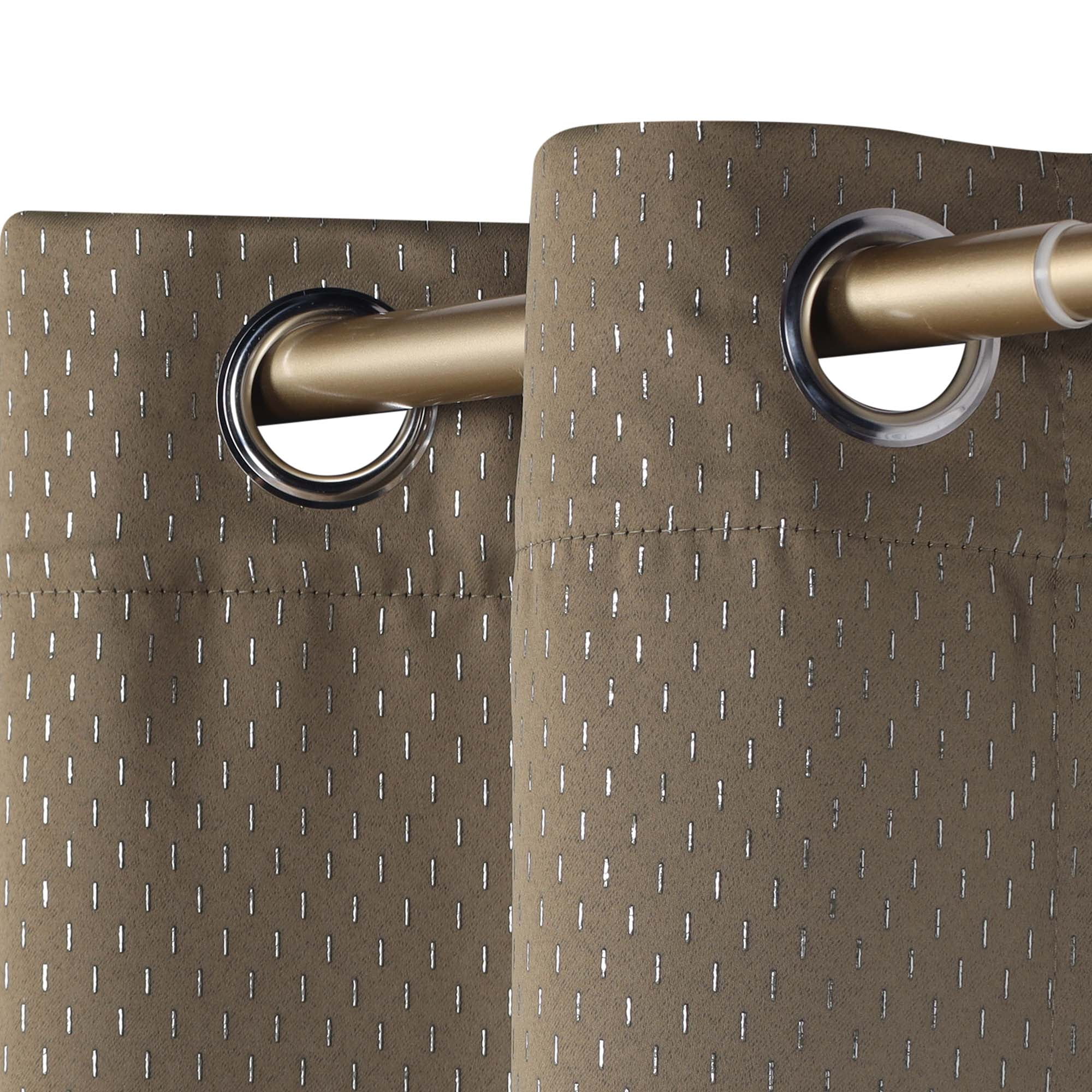 Superior Shimmer Blackout Curtains, Grommet Header, Set of 2, 42" X 84", Olive Green