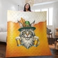 thumbnail image 2 of Best Maine Coon Dad Proud Beer Lover Happy Oktoberfest Quilt Blanket Cat Lover Kitten Owner Gifts Cozy Comforter Throw Blanket - 02016, 2 of 5
