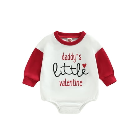 

Baby Girls Romper Long Sleeve Letters Print Fall Casual Bodysuit