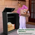 thumbnail image 6 of 41.3IN Package Delivery Boxes for Outside, Ultra Large Mailbox for Parcel, Automobile Steel Parcel Mailbox, Waterproof Anti-Theft Parcel Drop Box for Home Business, 6 of 7
