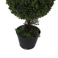 thumbnail image 4 of Vickerman 4' Artificial Potted Triple Ball Green Boxwood Topiary., 4 of 7