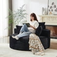 thumbnail image 1 of Sofa individual de algodón de seda 55'L, sin necesidad de ensamblaje, silla moderna y acogedora para salón, dormitorio, sala de estar y sala de proyección (no es una silla giratoria)., 1 of 5