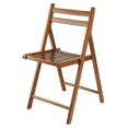 thumbnail image 1 of Juego de sillas plegables de teca Winsome Robin de 4 piezas con capacidad de 170 libras, 1 of 5