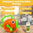WhizBuilders Kids Fish Bubble Machine with Solution Refill, Orange