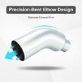 thumbnail image 4 of Diesel Exhaust Elbow Tip, 5" Inlet 7" Outlet Exhaust Pipe Tip Elbow Side Exit Exhaust Tip, Heavy-Duty Steel Chromed Turndown Exhaust Tip for Pickup Trucks Cars, 4 of 7