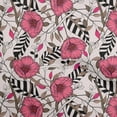 thumbnail image 1 of oneOone Cotton Cambric Pink Fabric Tropical Floral Craft Projects Decor Fabric Printed By The Yard 56 Inch Wide, 1 of 4