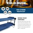 thumbnail image 3 of Disc-O-Bed Youth Double Cot Kid-O-Bunk w/ 200 Pound Capacity & Carry Bags, Navy, 3 of 13