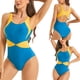 thumbnail image 2 of Moda de Playa de las Mujeres, Traje de Buceo Siameso sin Mangas Traje de Baño de una Pieza para el Surf de Verano Y la Piscina Hecha de Tela Elástica, Trajes de Baño para Mujeres, 2 of 7