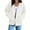 White, variant on BLTIBY Womens Zip Up Hoodies Jacket Sweatshirts Fall Solid Color Drawstring Fashion Warm Outfit Sweaters Winter Coat Clothes with Pockets Black L