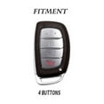 thumbnail image 2 of Car Key Fob Cover Case Protector Zinc Alloy Car 4 Button Key Cover Case For Hyundai Elantra Tucson Remote Key Fob, 2 of 8