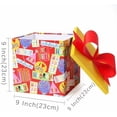 thumbnail image 5 of Medium Birthday Gift Boxes with Lids for Presents, 9x9x9 Inches Colorful Party Pop Design Collapsible Gift Box for Birthday, Baby Shower, Party, 5 of 6