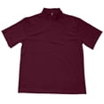 thumbnail image 4 of Vmvidoty Summer Mens Cotton T-shirt Quarter Zip Short Sleeve Crew Neck Stand up Shirts for Men Casual Tops Wine L, 4 of 4