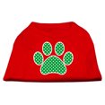 thumbnail image 5 of Pet Dog  Cat Shirt Screen Printed, "Swiss Dot Green Paw", 5 of 6
