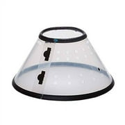 Elizabethan Dog Cone Collars Lightweight Flexible Plastic Protect Vet Healing(Small 6 1/2" - 12" Clear)