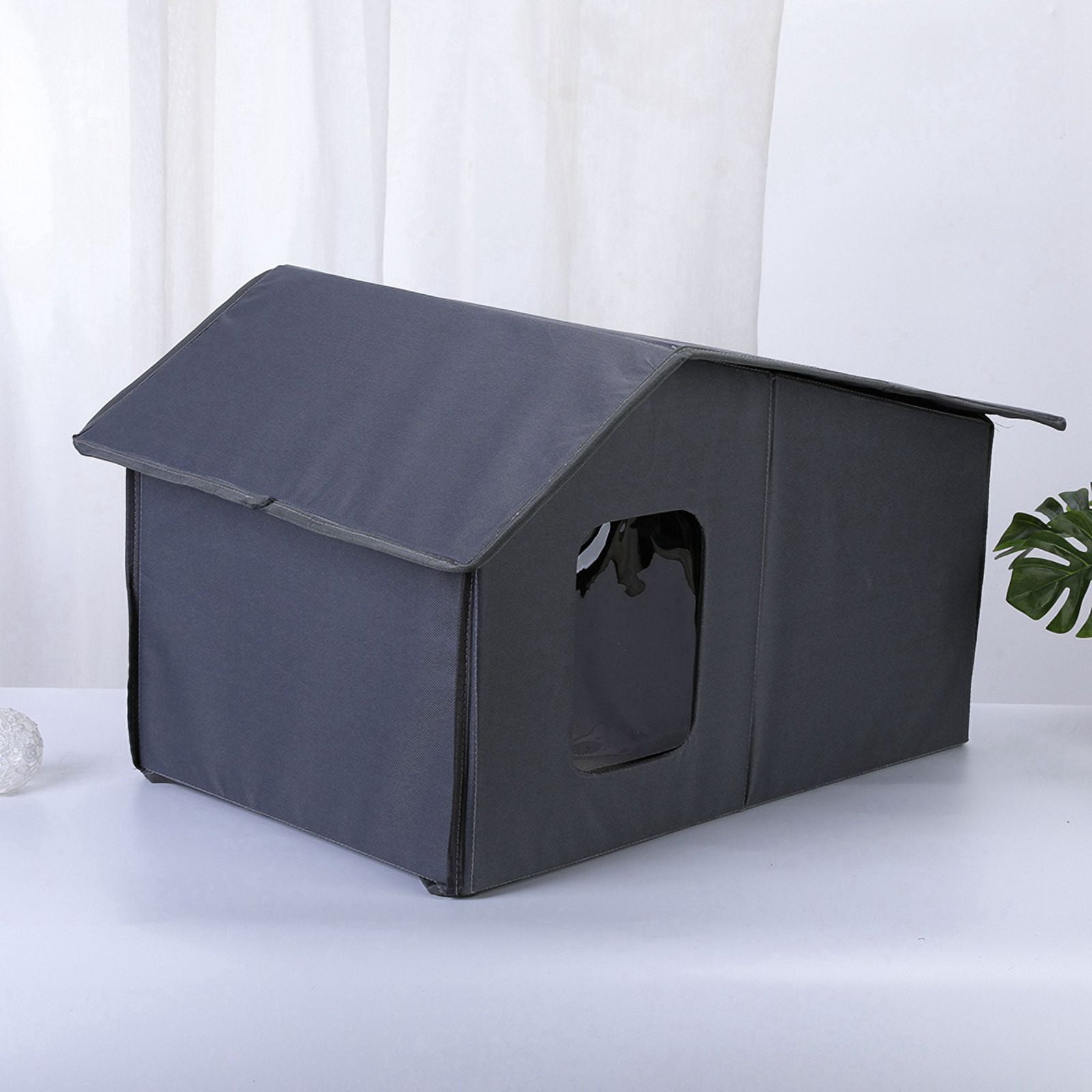 Pet Shelter Foldable Warm Cat House for Outdoor Cats Cat Bed Cats Dogs Shelter Weatherproof Cat Cave Keep Warm A