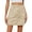 Khaki, variant on Lovskoo 2024 Women's Mini Denim Skirt Streetwear Elastic Waist Workwear Pocket Short Skirt Half Skirt Blue
