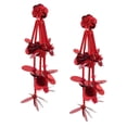 thumbnail image 1 of 1 Par De Pendientes De Moda Para Mujer Con Borla Hecha Para Las Ocasiones rojo, 1 of 8