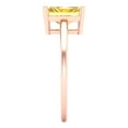 thumbnail image 3 of 2 ct Emerald Cut Natural Citrine Solitaire Engagement Ring for Women in 18K Rose Gold, 3 of 5