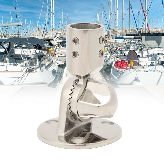 Base De Antena Para Barco, Malla De Engranajes A Prueba De óxido De Grado Marino, Abrazadera De Tubo De Montaje En Riel De Trinquete Ajustable Confiable De 180 Grados,