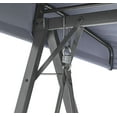 thumbnail image 3 of 3-Seat Converting Outdoor Patio Canopy Swing Hammock Bench with Thick Cushion, (Grey), 3 of 6