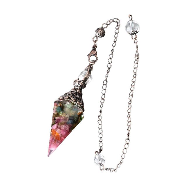 Pendulum en Cristal Pendentifs en Pierre Naturelle pour Divination Pendule 6 Radiesthésie