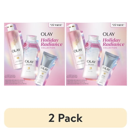 (2 pack) Olay Radiance Holiday Gift Pack with 2 Body Washes and Hand and Body Lotion